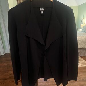 Eileen Fisher Black Blazer with Waterfall Collar
